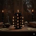 VELÓN 21 MECHAS (Negro) | Tienda Esotérica