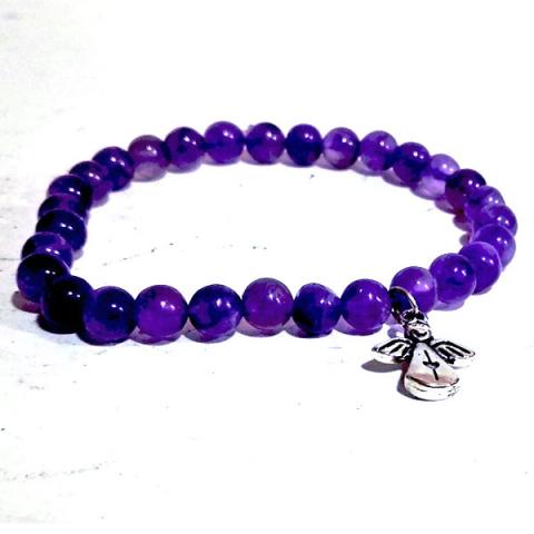 PULSERA AMATISTA C/COLGANTE | Tienda Esotérica