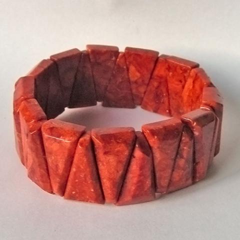 PULSERA CORAL TRI | Tienda Esotérica