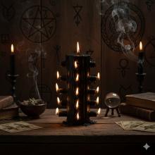 VELÓN 21 MECHAS (Negro) | Tienda Esotérica